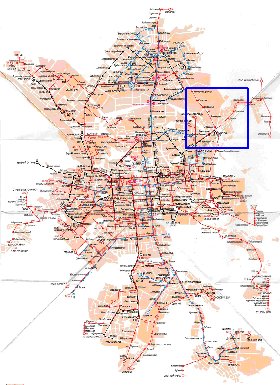 Transporte mapa de Ecaterimburgo