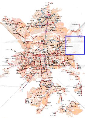 Transporte mapa de Ecaterimburgo