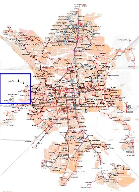 Transporte mapa de Ecaterimburgo