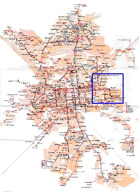 Transporte mapa de Ecaterimburgo