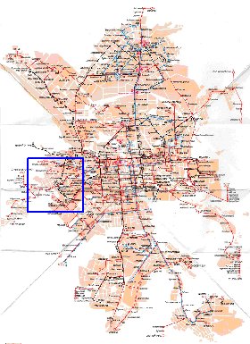 Transporte mapa de Ecaterimburgo