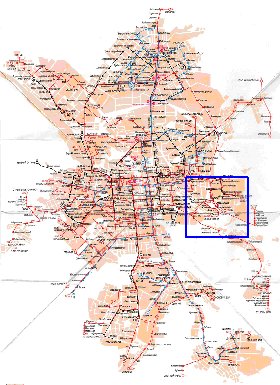 Transporte mapa de Ecaterimburgo