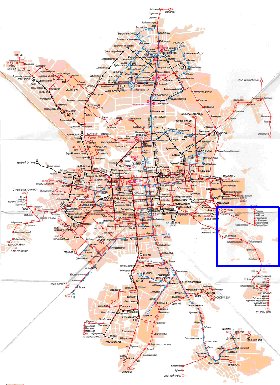 Transporte mapa de Ecaterimburgo