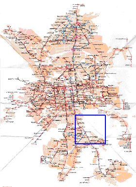 Transporte mapa de Ecaterimburgo