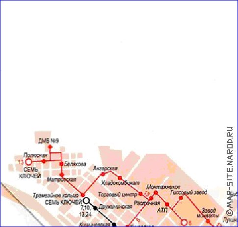 Transport carte de Iekaterinbourg