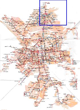 Transporte mapa de Ecaterimburgo