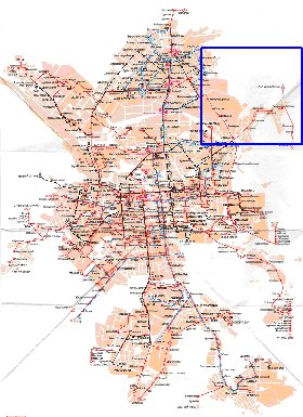 Transporte mapa de Ecaterimburgo