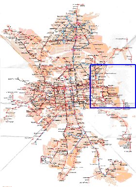 Transporte mapa de Ecaterimburgo