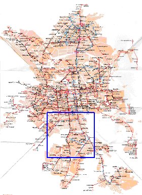 Transporte mapa de Ecaterimburgo