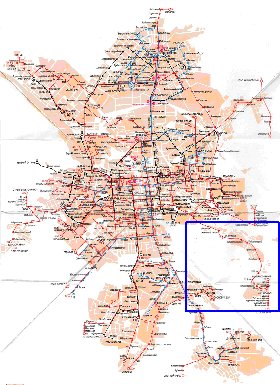 Transporte mapa de Ecaterimburgo