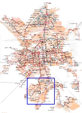 Transporte mapa de Ecaterimburgo