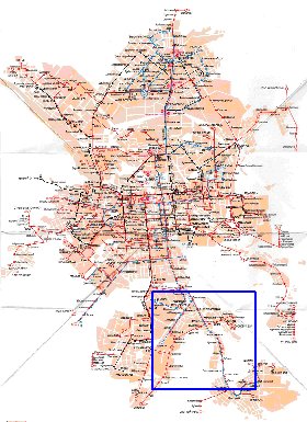 Transporte mapa de Ecaterimburgo