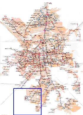 Transporte mapa de Ecaterimburgo