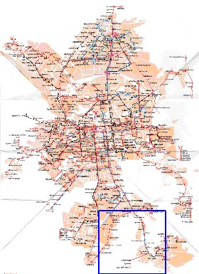 Transporte mapa de Ecaterimburgo