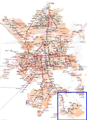 Transporte mapa de Ecaterimburgo