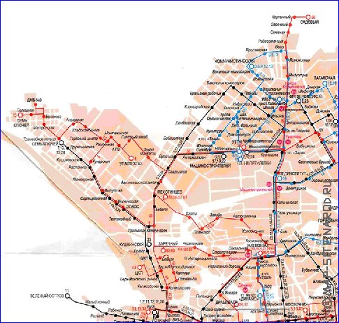 Transport carte de Iekaterinbourg