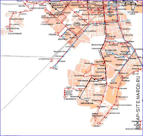 Transport carte de Iekaterinbourg