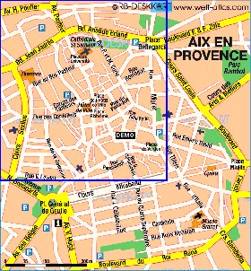 mapa de Aix-en-Provence