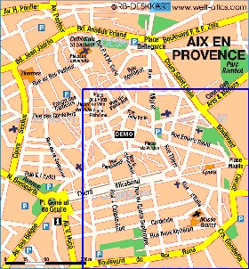 carte de Aix-en-Provence