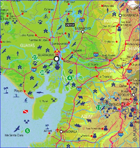 carte de Equateur