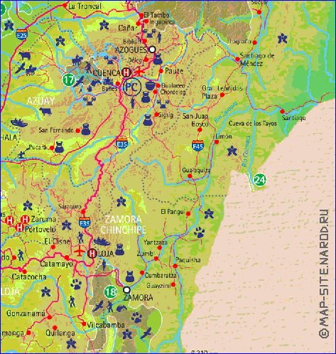 carte de Equateur