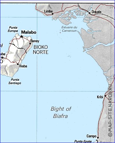 mapa de Guine Equatorial