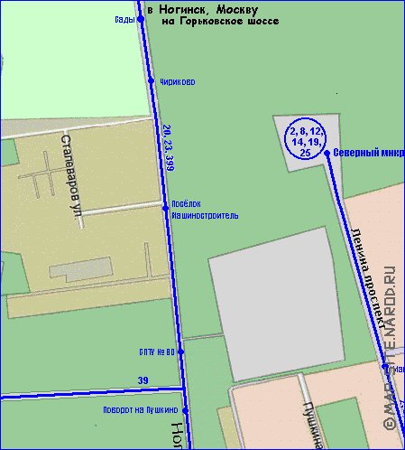 Transport carte de Elektrostal