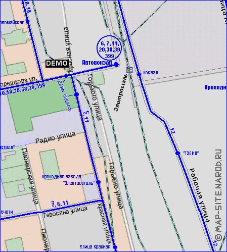 Transport carte de Elektrostal