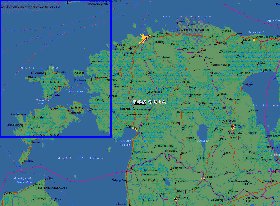 carte de Estonie en anglais