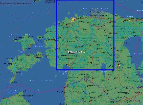 mapa de Estonia em ingles