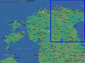 mapa de Estonia em ingles