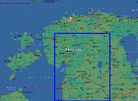 carte de Estonie en anglais