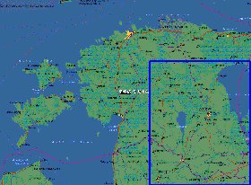 carte de Estonie en anglais