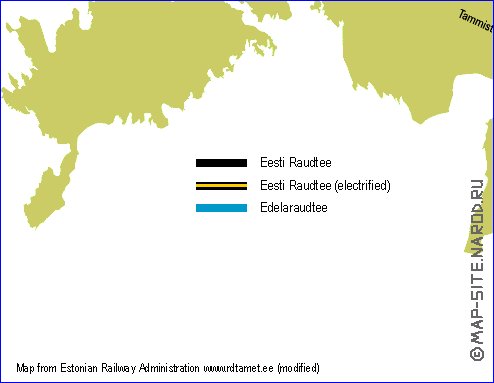 Transport carte de Estonie en anglais