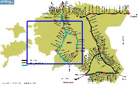 Transporte mapa de Estonia em ingles