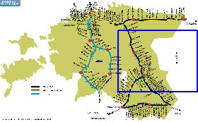 Transport carte de Estonie en anglais