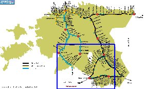 Transport carte de Estonie en anglais