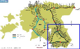 Transport carte de Estonie en anglais