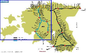 Transporte mapa de Estonia em ingles