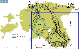 Transport carte de Estonie en anglais