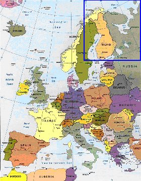 carte de Europe en anglais