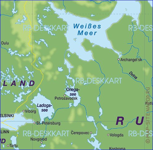 Fisica mapa de Europa em alemao