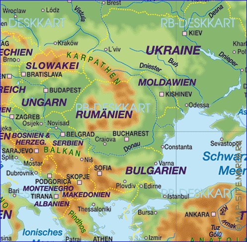 Fisica mapa de Europa em alemao