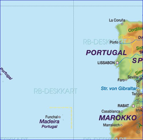 Fisica mapa de Europa em alemao