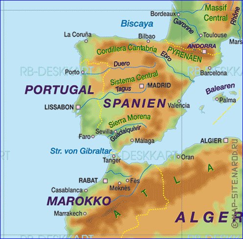 Fisica mapa de Europa em alemao