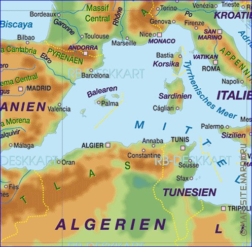 Fisica mapa de Europa em alemao