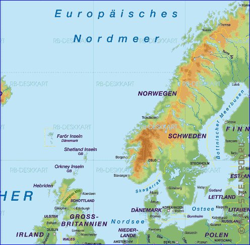 Fisica mapa de Europa em alemao