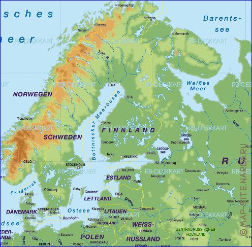 Fisica mapa de Europa em alemao