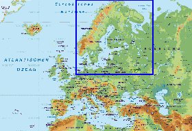 Fisica mapa de Europa em alemao