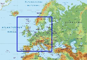 Fisica mapa de Europa em alemao